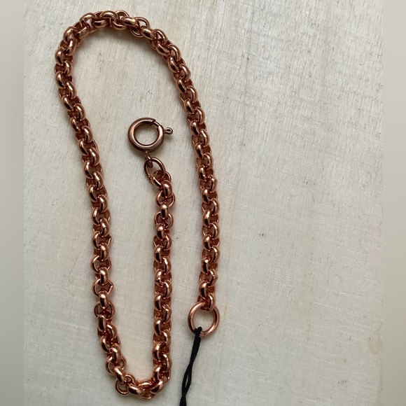 New vintage SOLID COPPER rolo cable chain bracelet - Picture 6 of 7